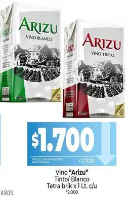 La Anonima Arizu - vino tinto/ blanco tetra brik oferta