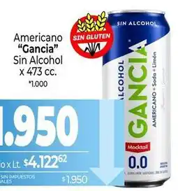 La Anonima Gancia - americano sin alcohol oferta