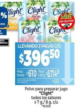 La Anonima Clight - polvo para preparar jugo oferta