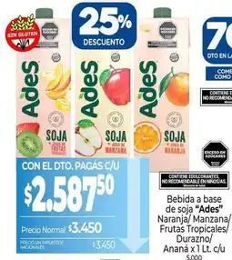 La Anonima Ades - bebida a base de soja oferta