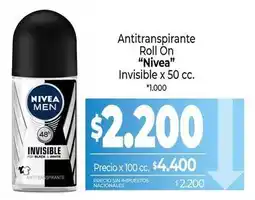 La Anonima Nivea - antitranspirante roll on invisible oferta