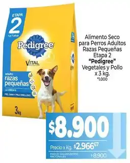 La Anonima Pedigree - alimento seco para perros adultos razas pequeñas etapa 2 oferta