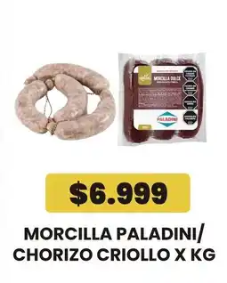 Autoservicio Capo Paladini morcilla dulce/chorizo criollo oferta