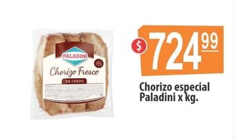 Autoservicio Capo Paladini Chorizo especial x kg. oferta