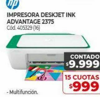Impresora multifunción hp deskjet 2375e all in one oferta en Coppel