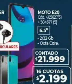 Naldo Lombardi Celulares motorola e20 oferta