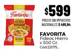 Diarco Favorita fideos hierro oferta