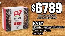 Diarco Paty hamburguesas de carne clásica oferta