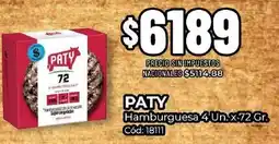 Diarco Paty hamburguesa oferta