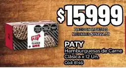 Diarco Paty hamburguesas de carne clásica oferta