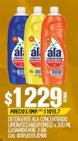 Supermercados Yaguar Ala detergente concentrado oferta