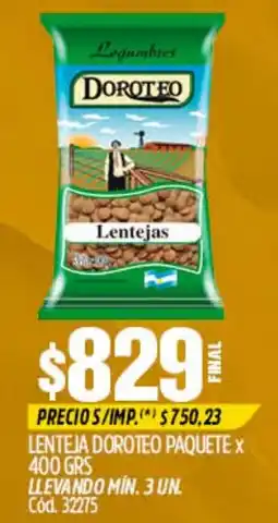 Supermercados Yaguar Doroteo lentejas oferta