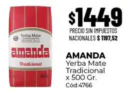 Diarco Amanda yerba mate tradicional oferta