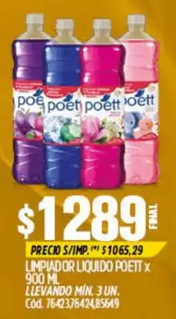 Supermercados Yaguar Poett limpiador liquido oferta