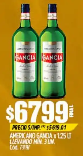 Supermercados Yaguar Gancia americano oferta