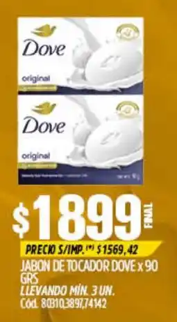 Supermercados Yaguar Dove jabon de tocador oferta