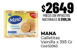 Diarco Mana galletitas vainilla oferta