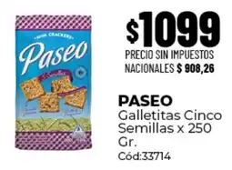 Diarco Paseo galletitas cinco semillas oferta