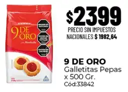 Diarco 9 de oro galletitas pepas oferta
