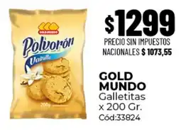 Diarco Gold mundo polvorón vainilla oferta
