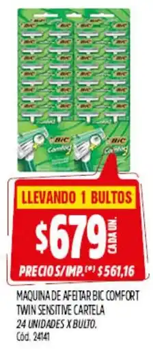 Supermercados Yaguar Bic maquina de afeitar comfort twin sensitive oferta