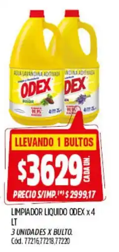 Supermercados Yaguar Odex limpiador liquido oferta