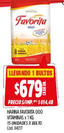 Supermercados Yaguar Favorita harina 000 vitaminas oferta