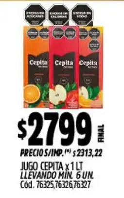 Supermercados Yaguar Cepita jugo oferta