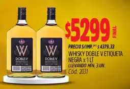 Supermercados Yaguar Doble v whisky doble v etiqueta negra oferta