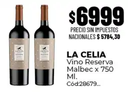 Diarco La celia vino reserva malbec oferta