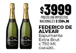Diarco Federico de alvear espumante extra brut oferta
