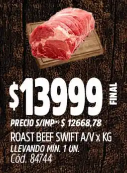 Supermercados Yaguar Roast beef swift a/v oferta