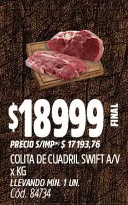 Supermercados Yaguar Colita de cuadril swift a/v oferta