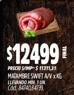 Supermercados Yaguar Matambre swift a/v oferta