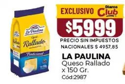 Diarco La paulina queso rallado oferta