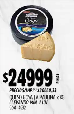 Supermercados Yaguar Goya queso la paulina oferta