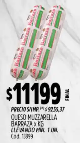 Supermercados Yaguar Barraza queso muzzarella oferta