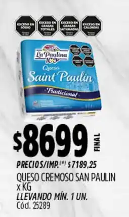 Supermercados Yaguar La paulina queso saint paulin tradicional oferta