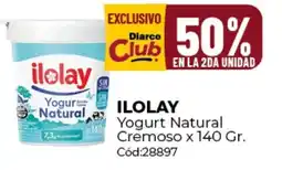 Diarco Ilolay yogur natural cremoso oferta