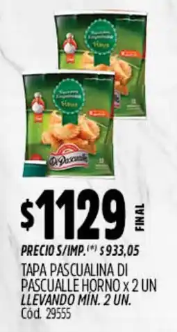 Supermercados Yaguar Pascualina di pascualle horno oferta