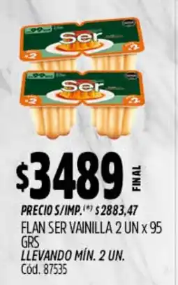 Supermercados Yaguar Ser flan vainilla oferta