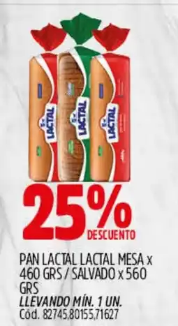 Supermercados Yaguar Lactal pan lactal mesa oferta