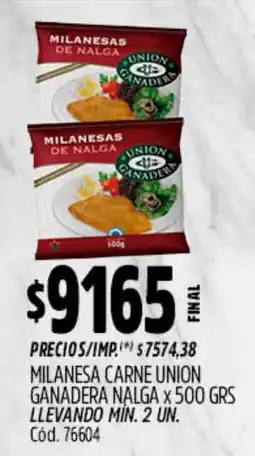 Supermercados Yaguar Union ganadera milanesas de nalga oferta
