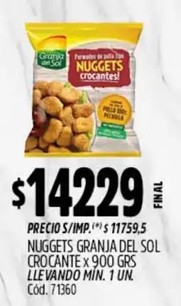 Supermercados Yaguar Granja del sol nuggets crocantes oferta