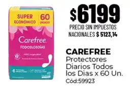 Diarco Carefree protectores diarios todos los dias oferta