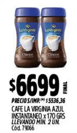 Supermercados Yaguar La virginia cafe instantaneo clasico oferta