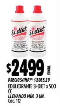 Supermercados Yaguar Si diet edulcorante si diet oferta