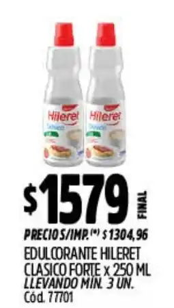 Supermercados Yaguar Hileret edulcorante clasico forte oferta
