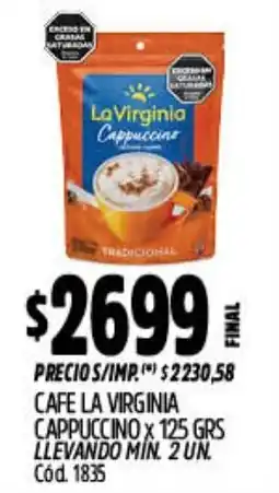 Supermercados Yaguar La virginia cappuccino oferta