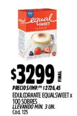 Supermercados Yaguar Equal sweet clásico oferta
